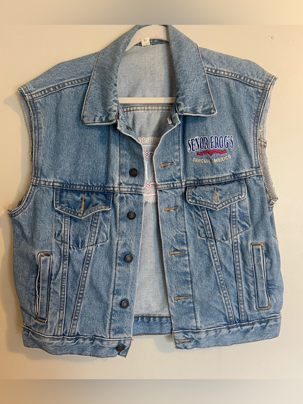 Señor Frog's Denim Vest - Light Blue